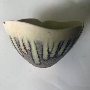Newman Art Pottery Petal Bowl Smokey Jade